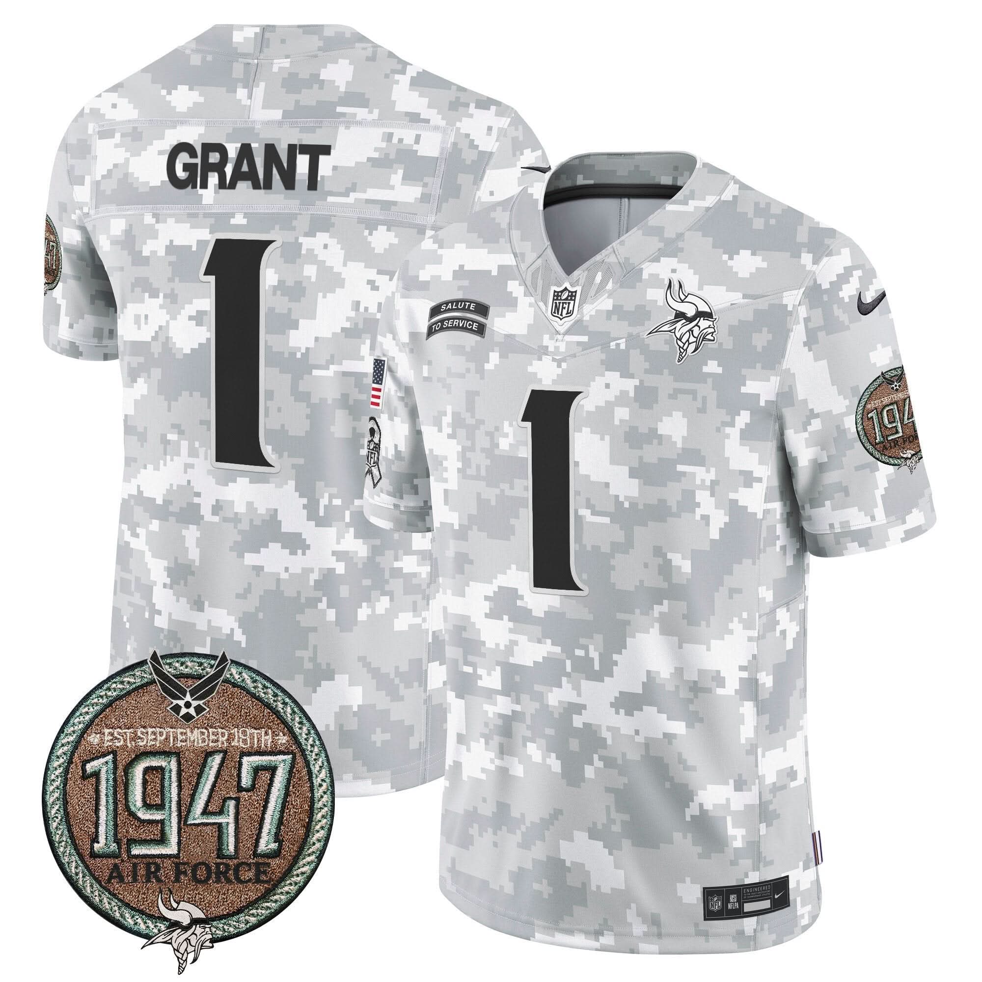 MIN 2024 Salute to Service Establishment Year Patch Vapor Limited Jersey