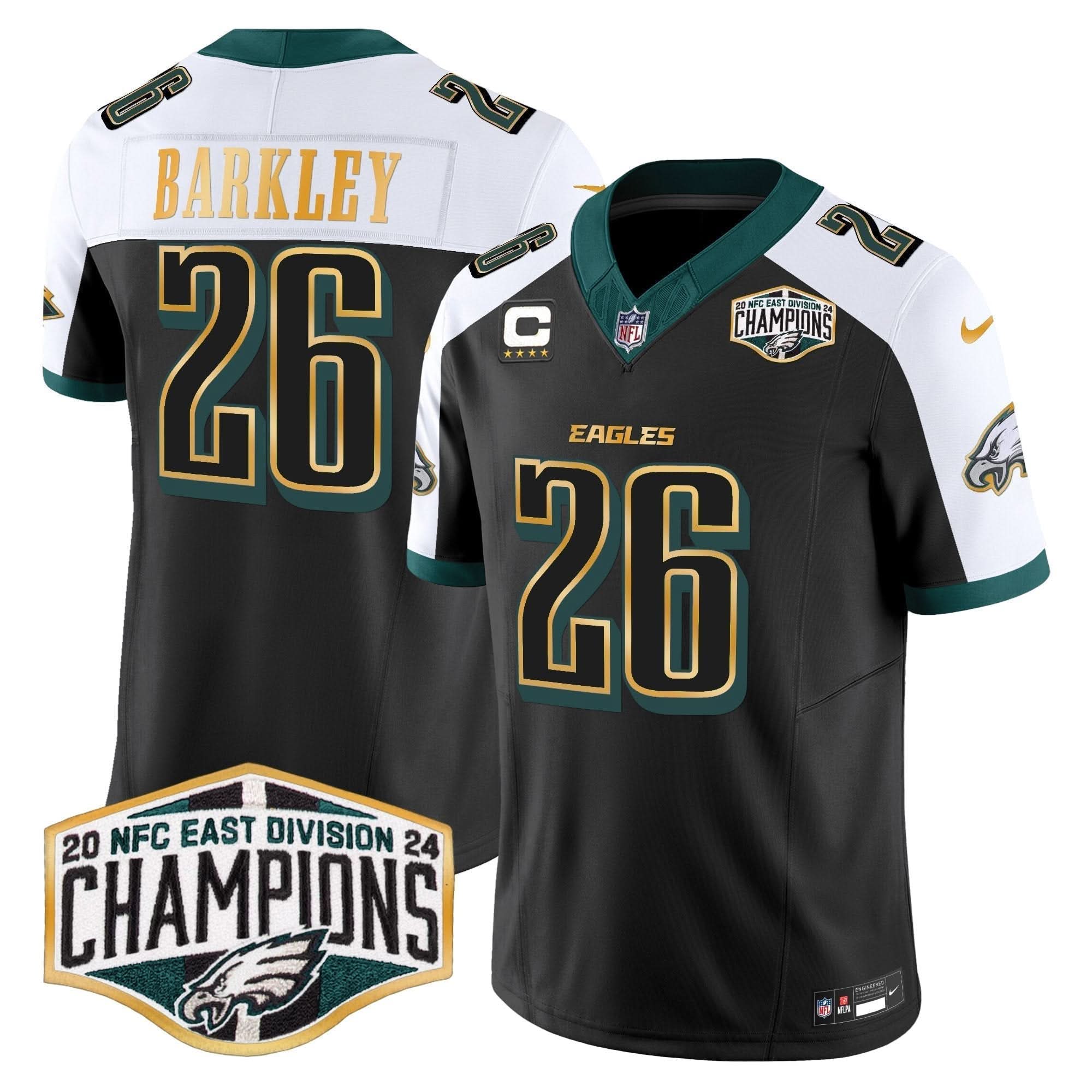 PHI 2024 NFC East Division Champions Gold Trim Vapor Limited Jersey