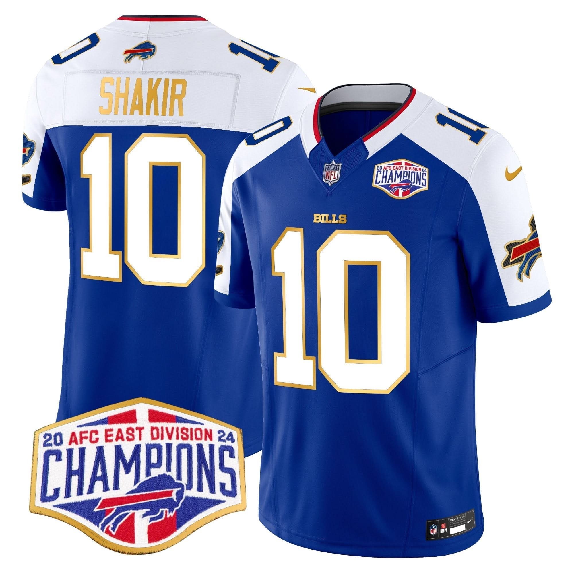 BUF 2024 AFC East Division Champions Gold Trim Vapor Limited Jersey