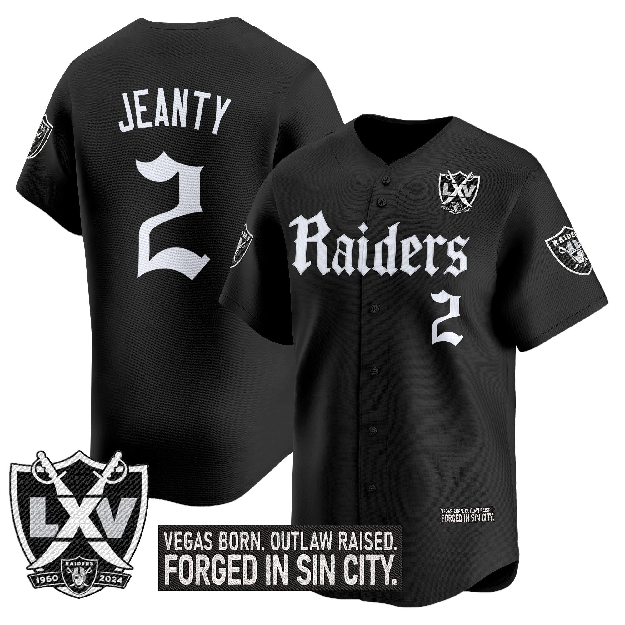 LVR 'Gothic Sin City Shadows Edition' Vapor Baseball Jersey - All Stitched