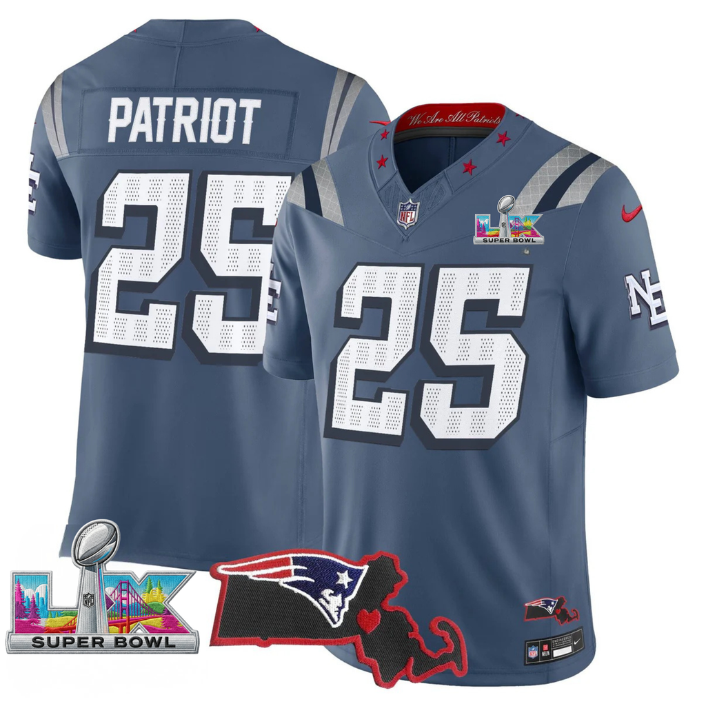 NE SB LX Game Patch Vapor Limited Jersey