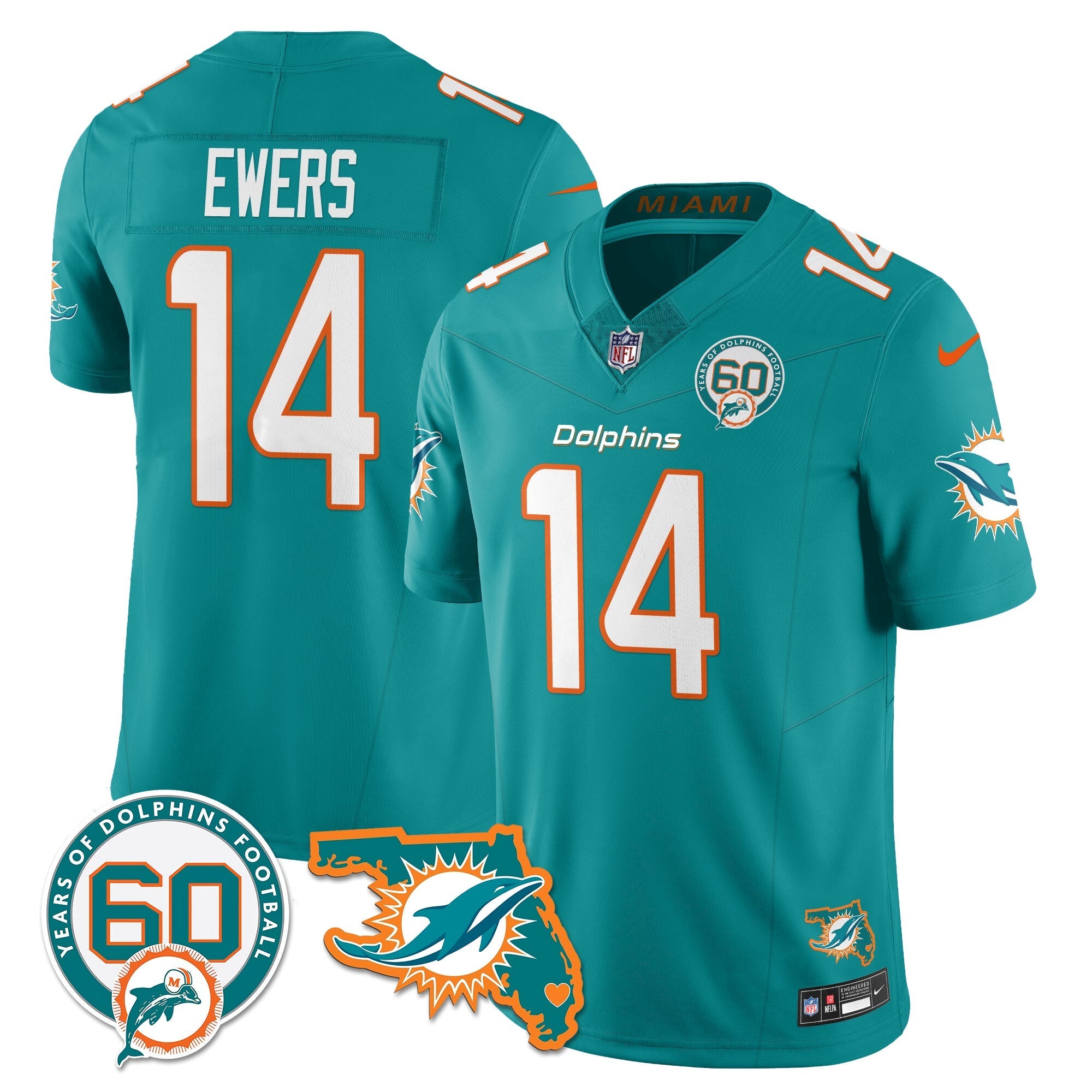 MIA 60th Season Vapor Limited Jersey