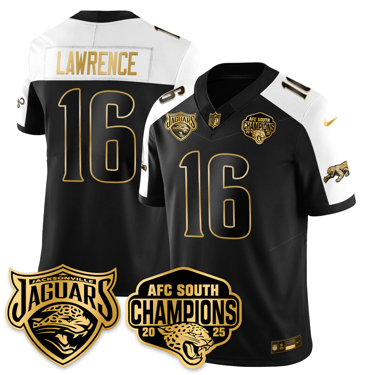 JAX AFC South Division Champions Vapor Limited Gold Jersey