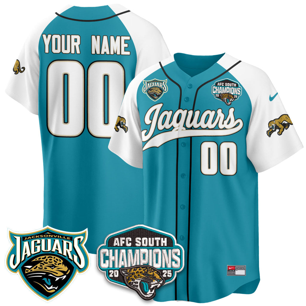 JAX AFC South Division Champions Vapor Limited Throwback Baseball Jersey - All Stitched