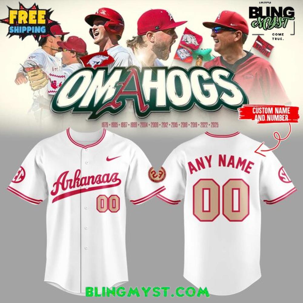 Arkansas Razorback OMAHOGS 2026 Baseball Jersey