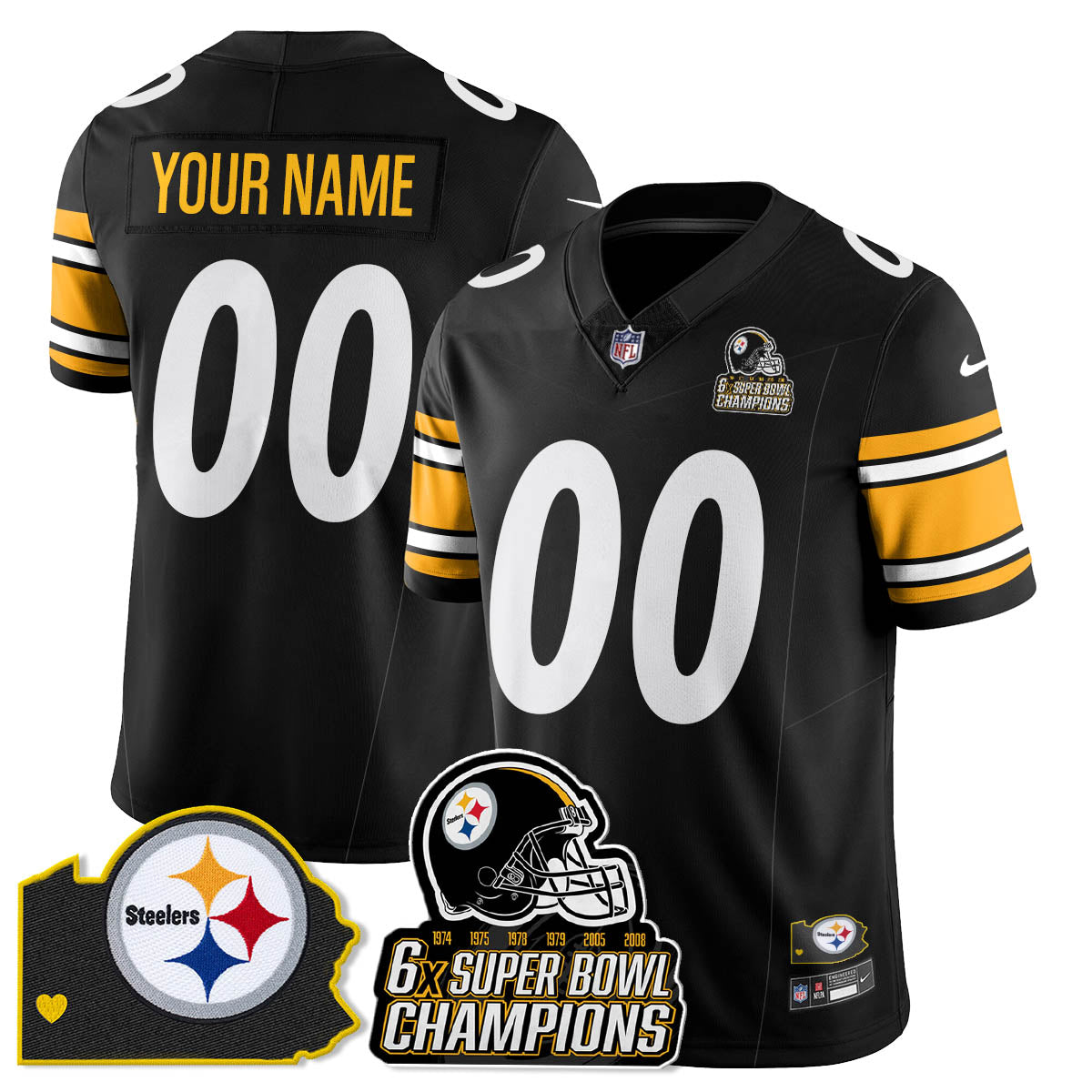 PIT 6-Time Champions Patch Vapor Limited Jersey