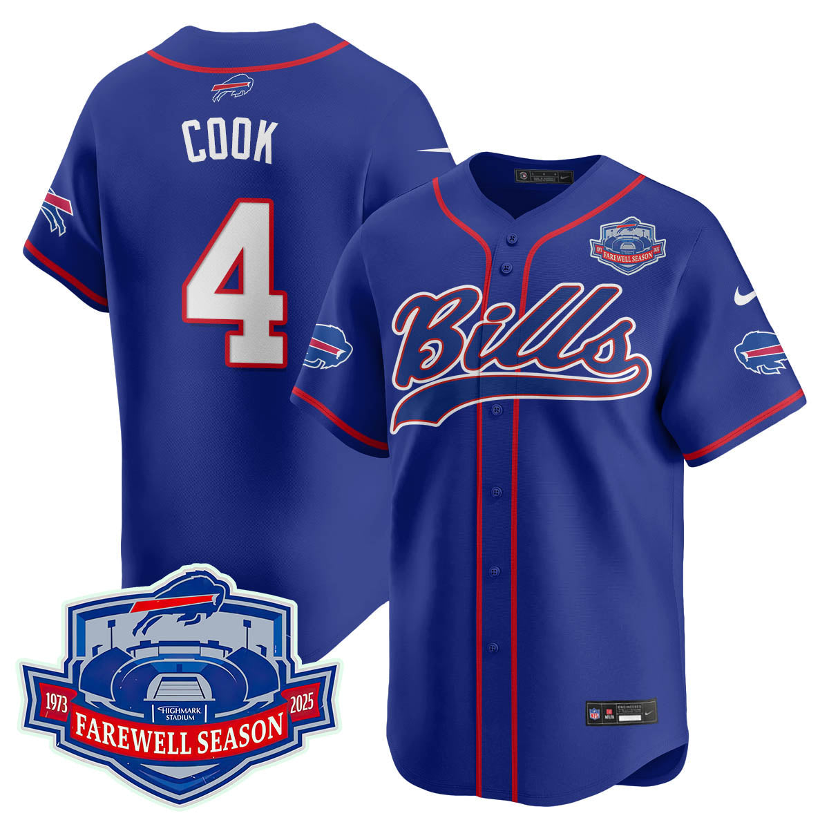 BB 2025 Baseball Jersey All Stitched - Farewell to Highmark Stadium