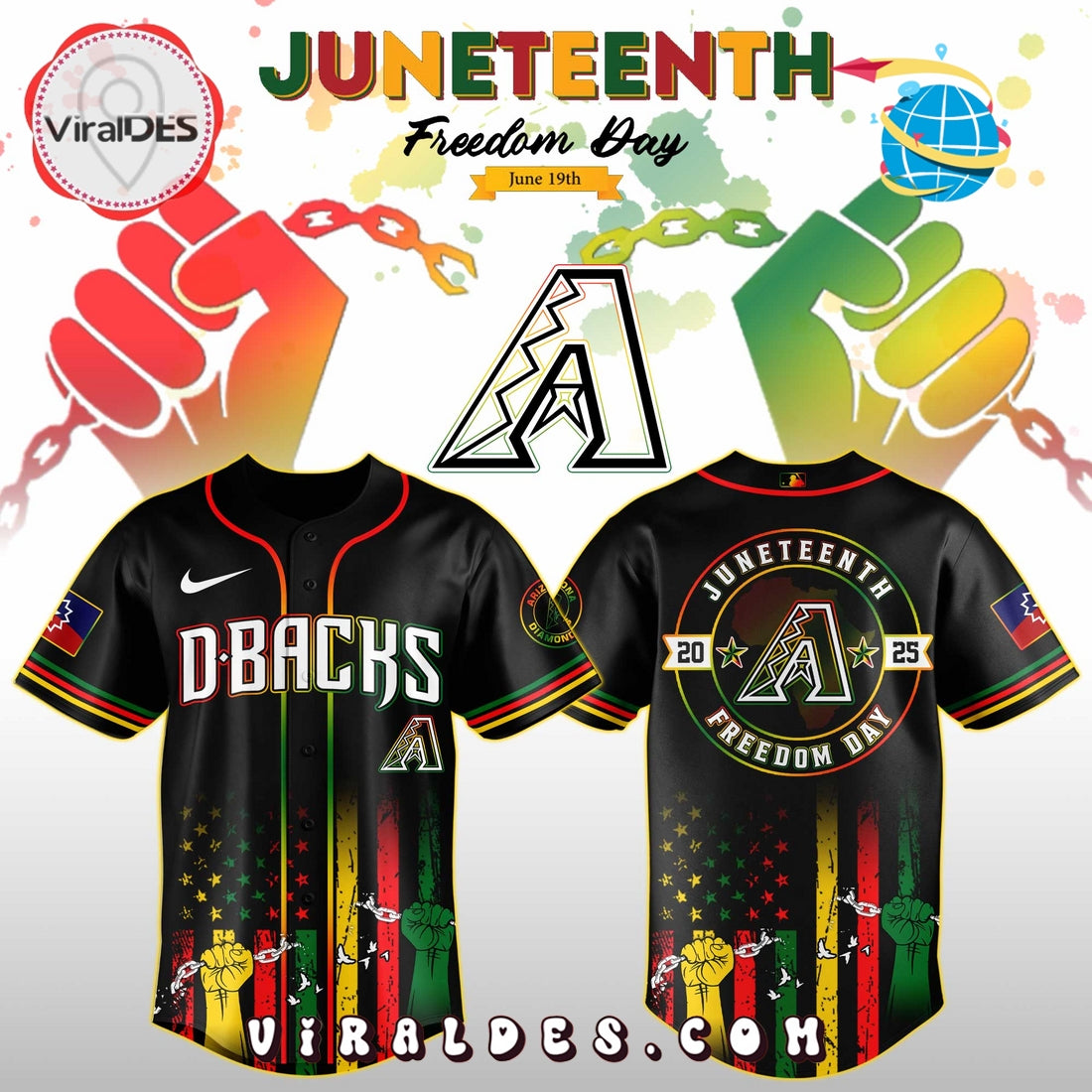 Arizona Diamondbacks x Juneteenth Day Jersey