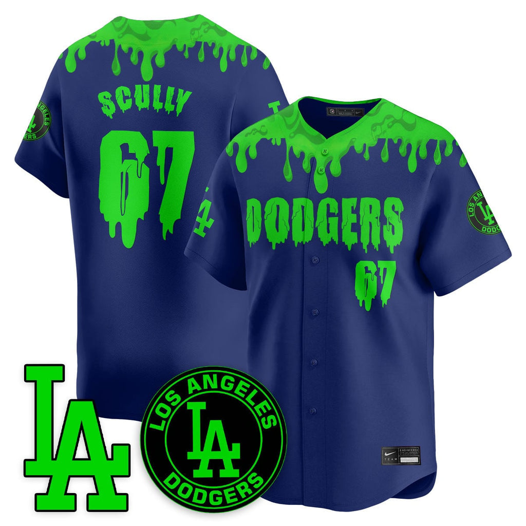 Custom Los Angeles Dodgers "Slime Night Special" Jersey - Stitched