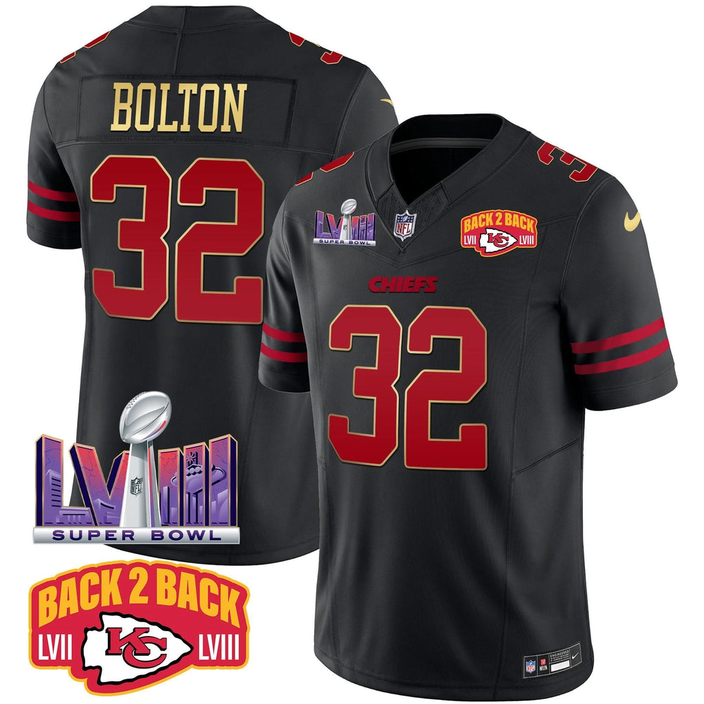 KC Super Bowl LVIII & Back 2 Back Patch Vapor Jersey