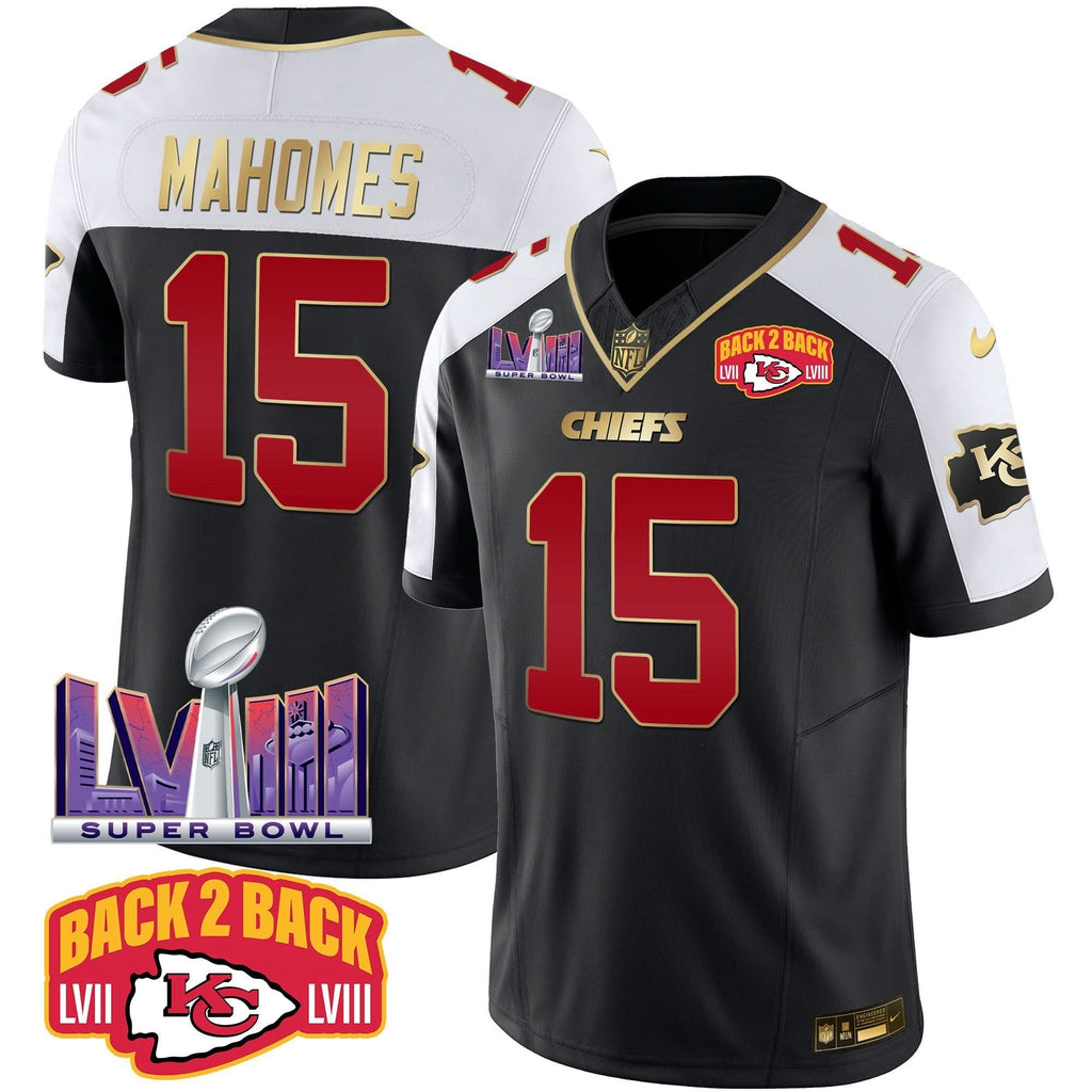 KC Super Bowl LVIII & Back 2 Back Patch Vapor Jersey