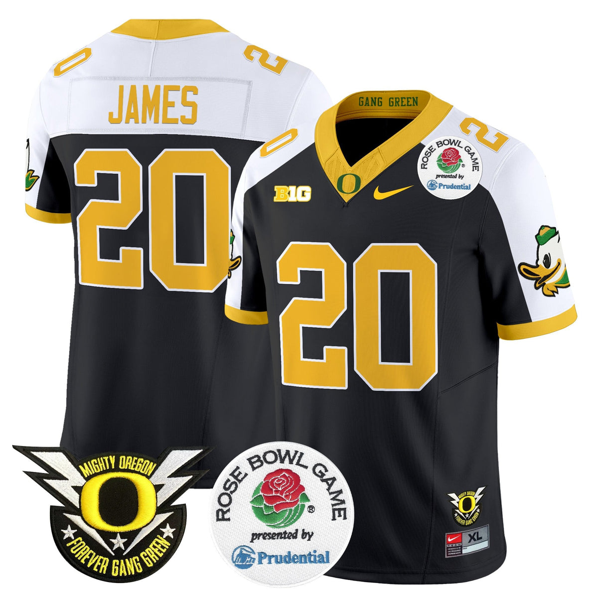 Men's Oregon Ducks 2024 Rose Bowl Vapor Limited Jersey - All Stitched