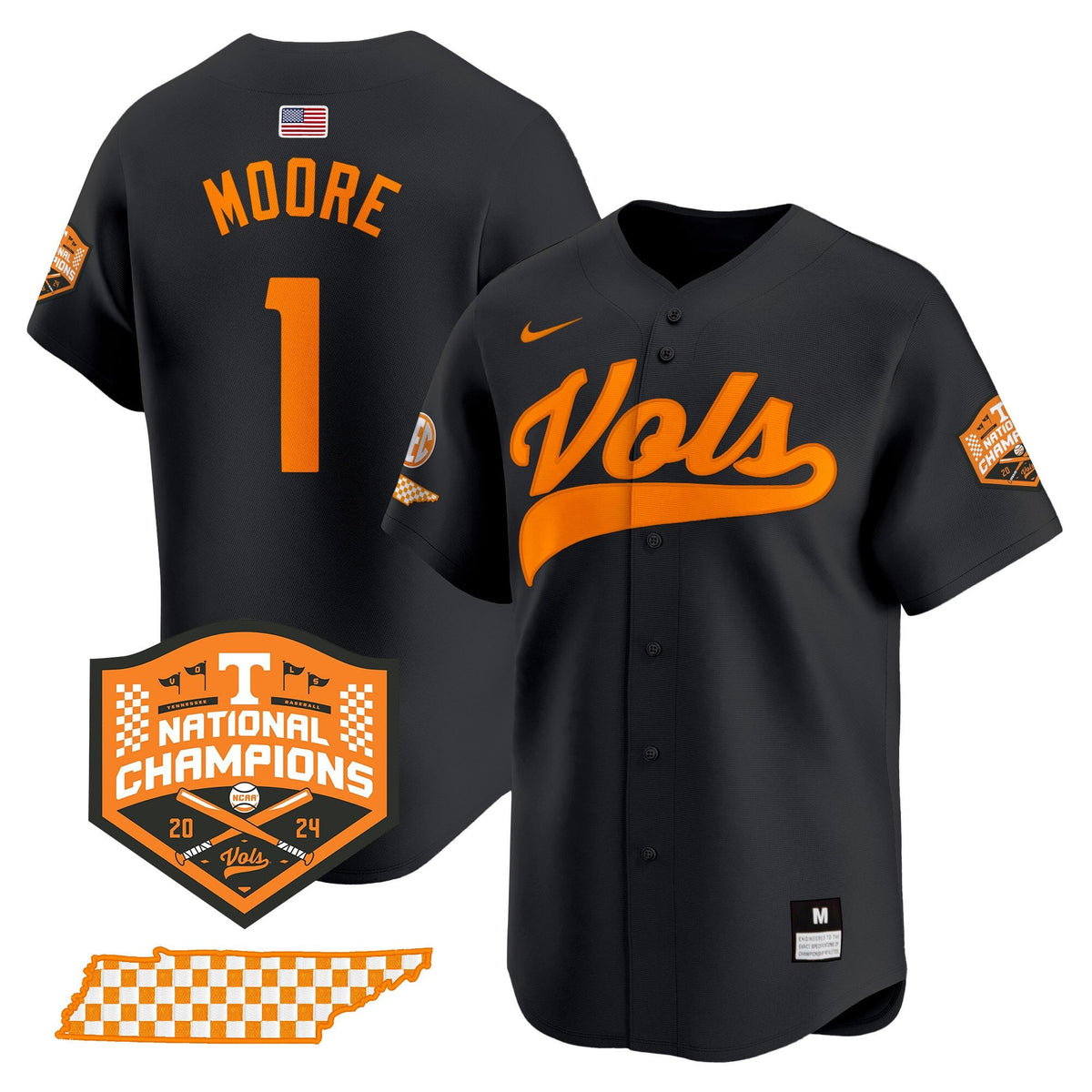 Men's Tennessee Volunteers 2024 Champions Vapor Premier Limited Jersey - All Stitched