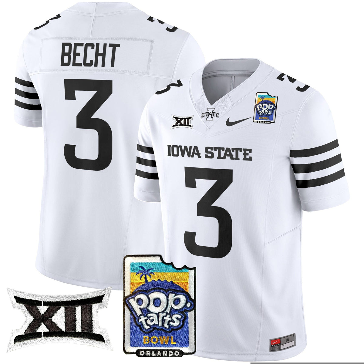 Men's Iowa State Cyclones 2025 PopTarts Bowl Patch Vapor Limited Jersey - All Stitched
