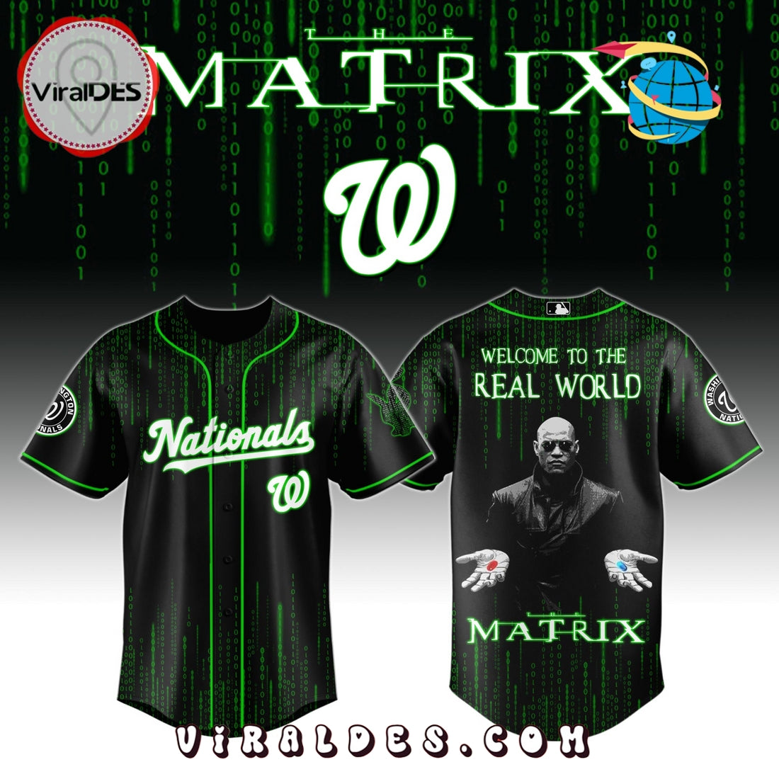 Washington Nationals MLB The Matrix Baseball Jersey